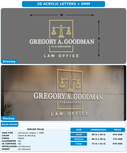 CUSTOM MOCKUP SIGN FOR Adelina tallaj