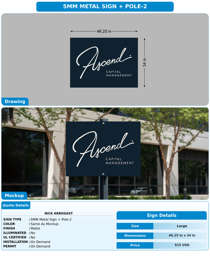 CUSTOM MOCKUP SIGN FOR Nick Arbogast