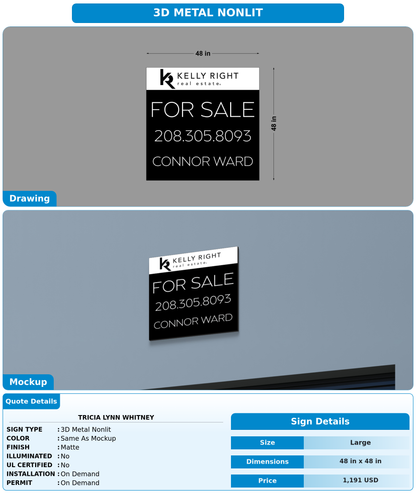 CUSTOM MOCKUP SIGN FOR Tricia Lynn Whitney