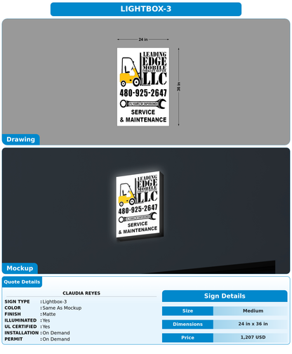 CUSTOM MOCKUP SIGN FOR CLAUDIA REYES