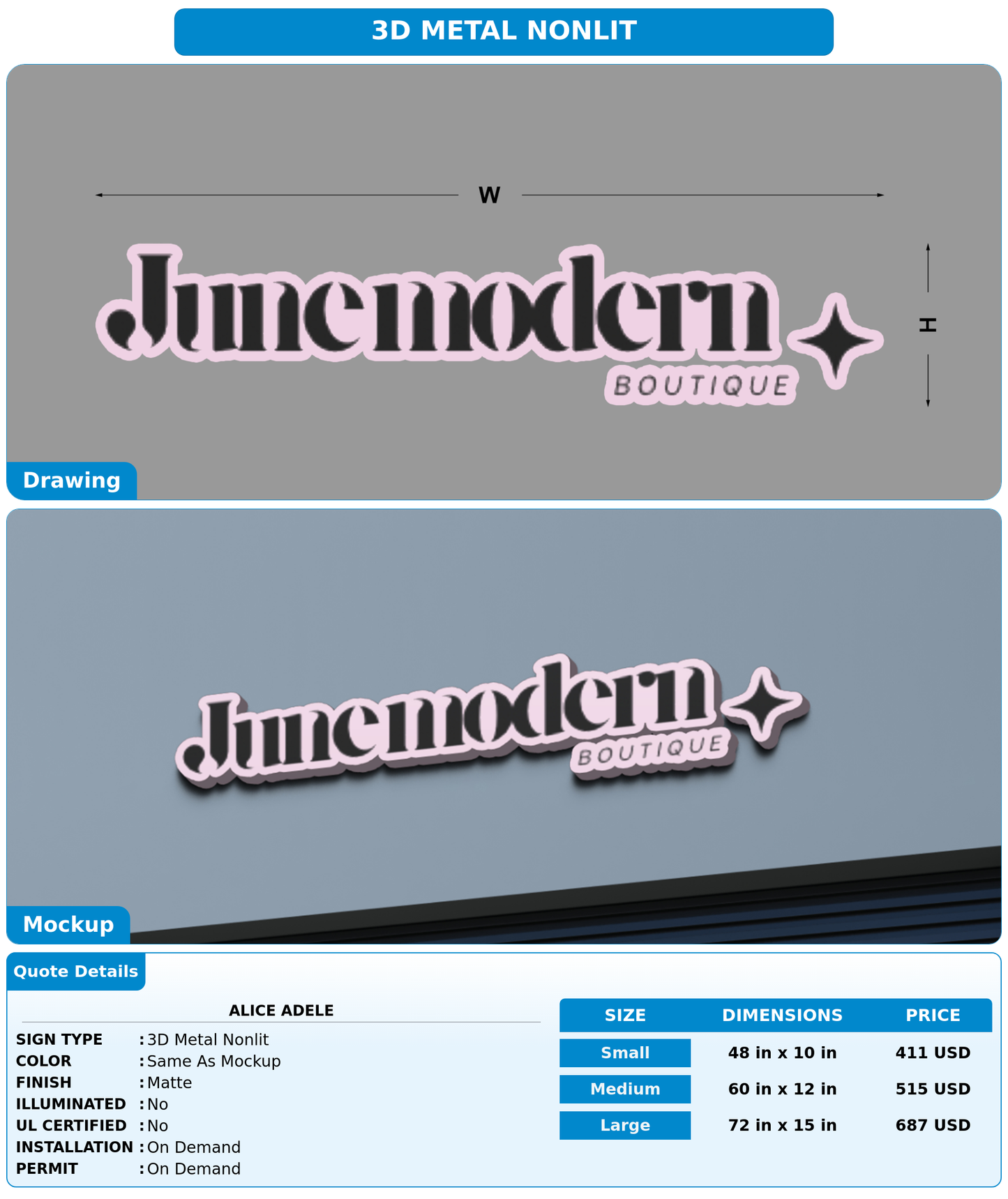 CUSTOM MOCKUP SIGN FOR alice adele