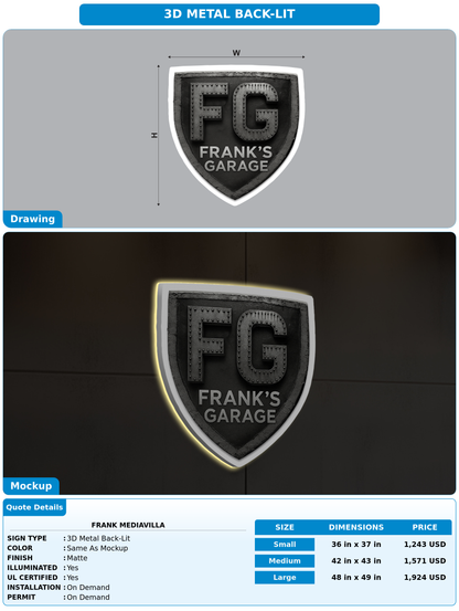 CUSTOM MOCKUP SIGN FOR Frank Mediavilla