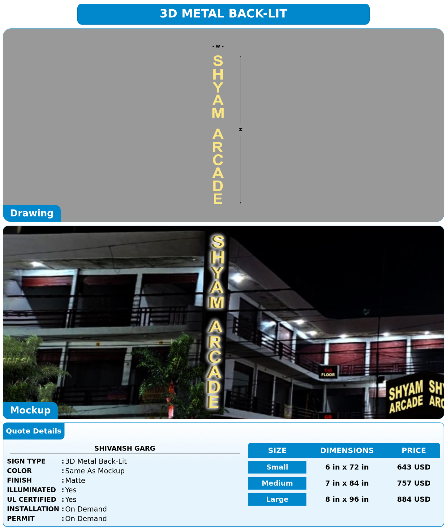 CUSTOM MOCKUP SIGN FOR Shivansh Garg