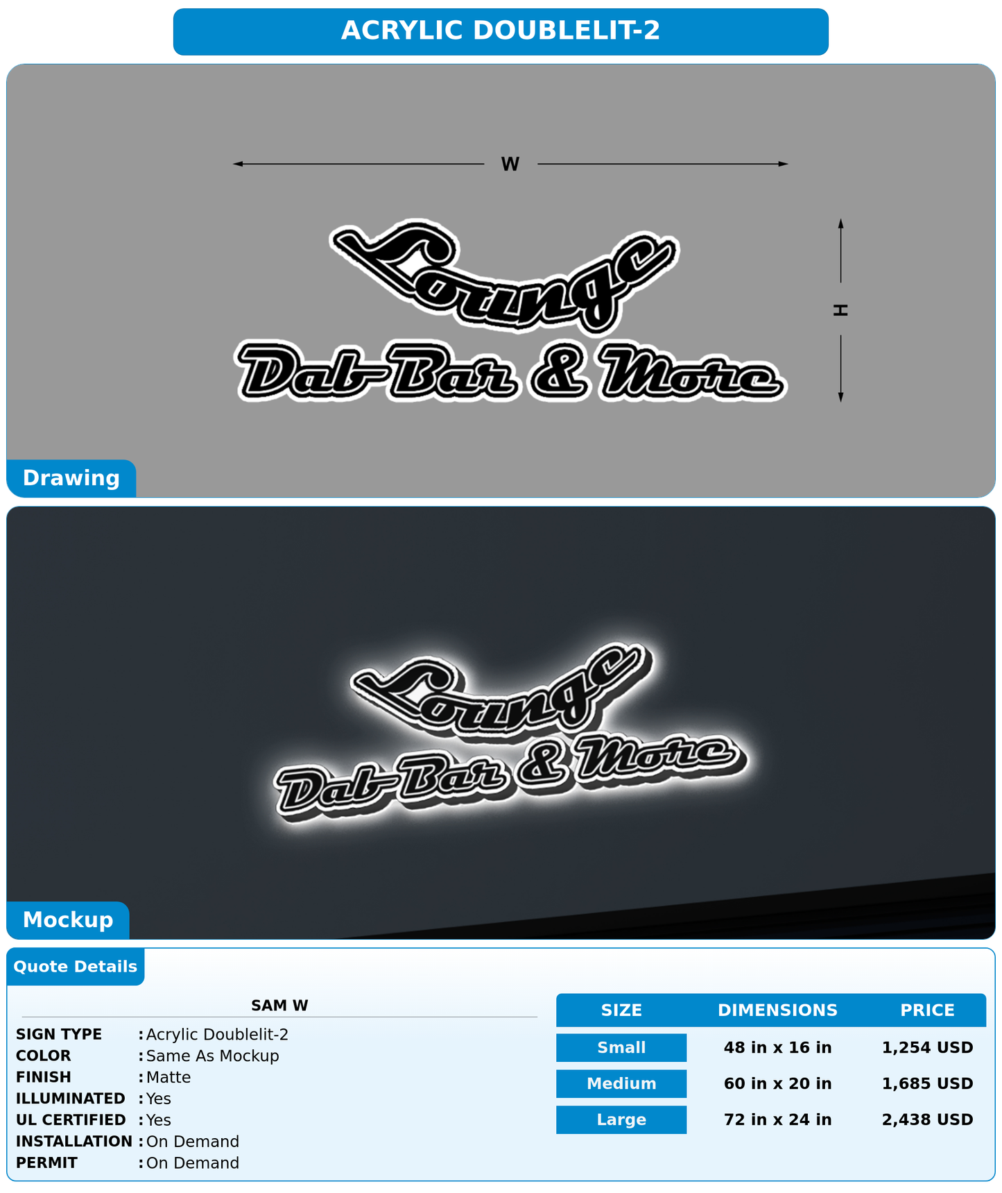 CUSTOM MOCKUP SIGN FOR Sam W