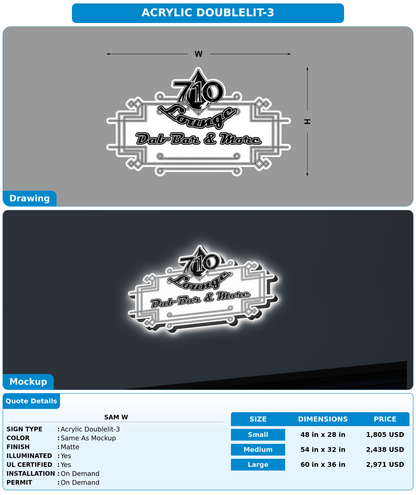 CUSTOM MOCKUP SIGN FOR Sam W