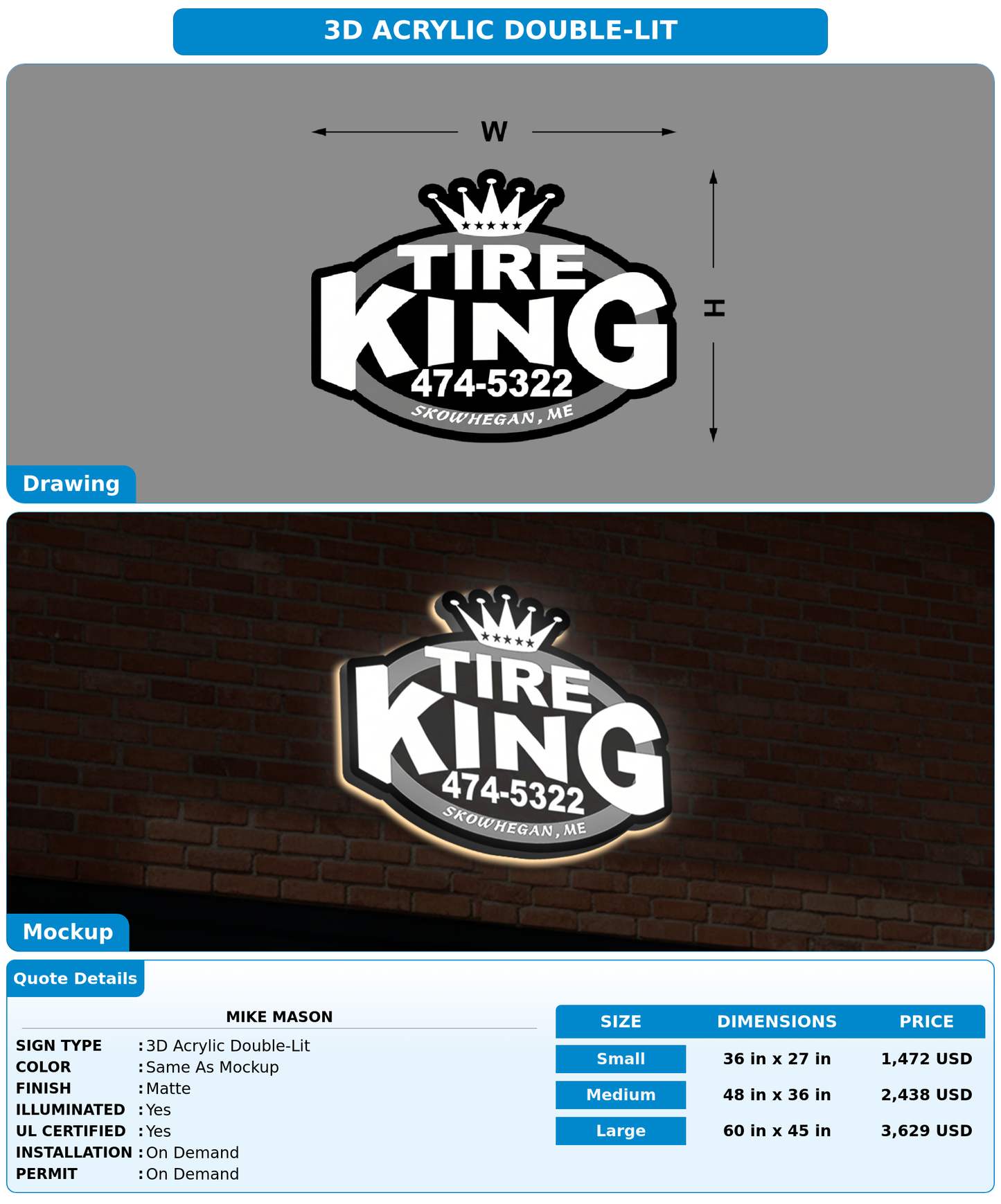 CUSTOM MOCKUP SIGN FOR Mike Mason