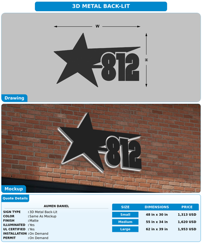 CUSTOM MOCKUP SIGN FOR Aumen Daniel