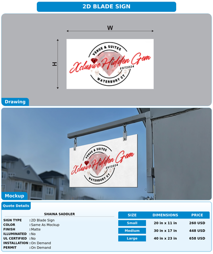 CUSTOM MOCKUP SIGN FOR Shaina Saddler