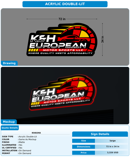 CUSTOM MOCKUP SIGN FOR Khasha