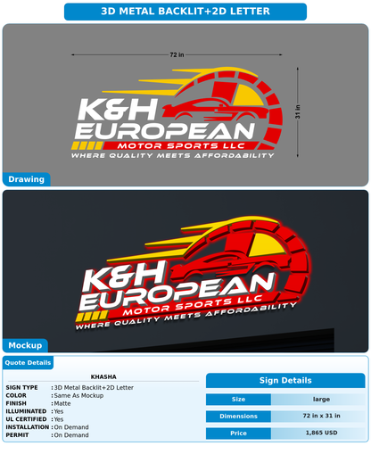 CUSTOM MOCKUP SIGN FOR Khasha