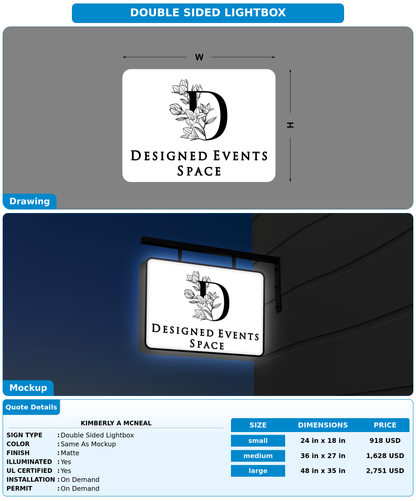 CUSTOM MOCKUP SIGN FOR KIMBERLY A MCNEAL