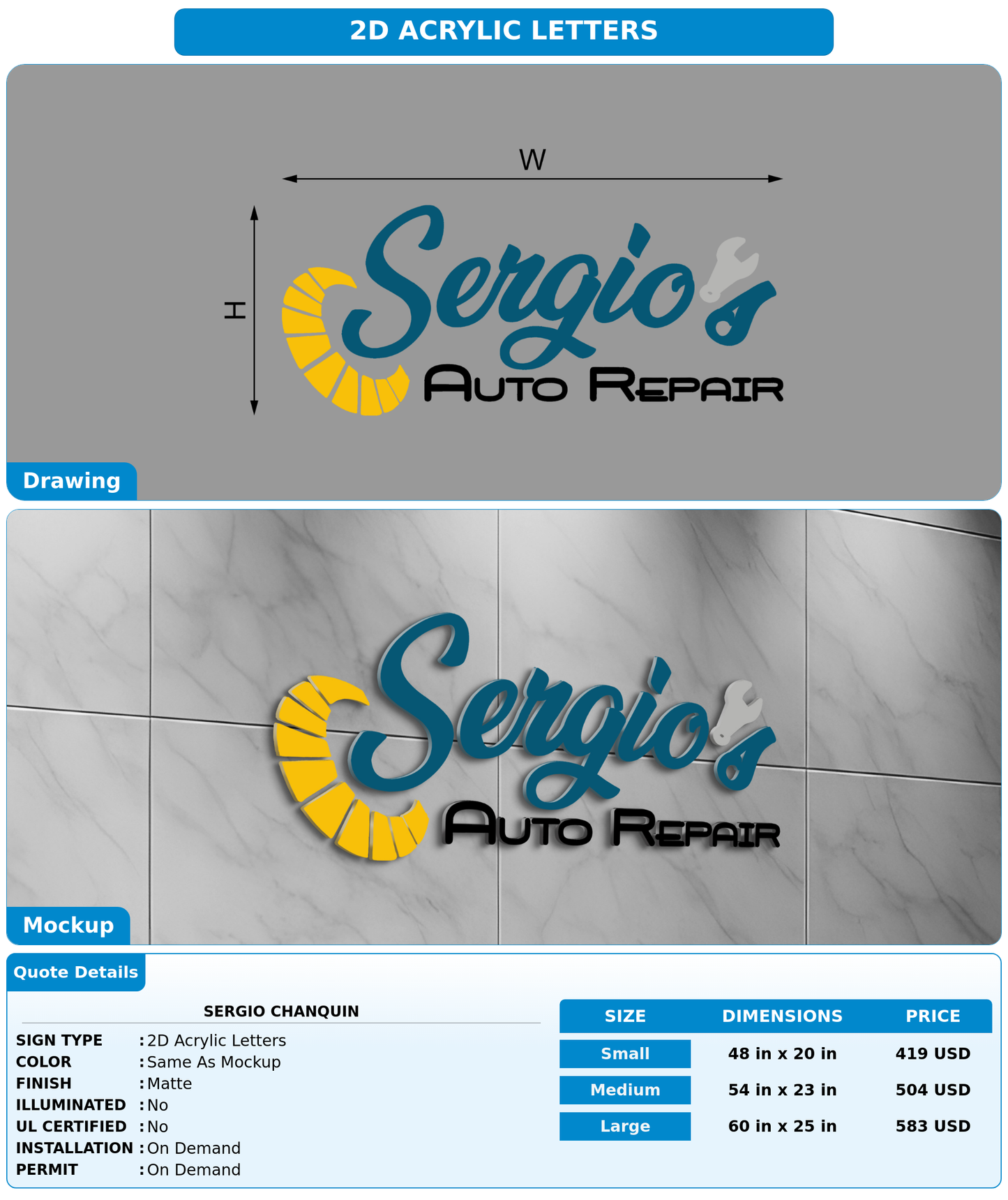 CUSTOM MOCKUP SIGN FOR Sergio Chanquin