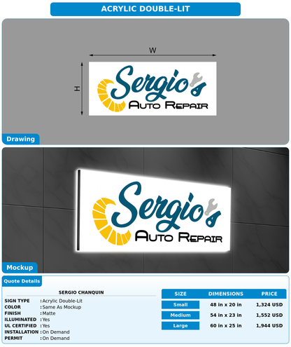 CUSTOM MOCKUP SIGN FOR Sergio Chanquin