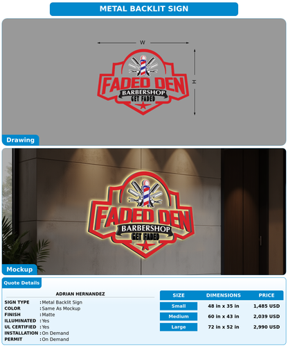 CUSTOM MOCKUP SIGN FOR Adrian Hernandez