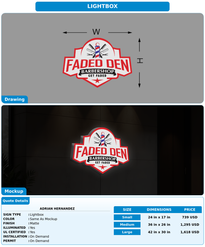 CUSTOM MOCKUP SIGN FOR Adrian Hernandez