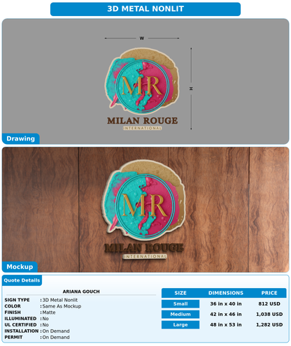 CUSTOM MOCKUP SIGN FOR Ariana Gouch