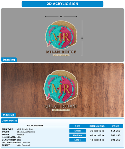 CUSTOM MOCKUP SIGN FOR Ariana Gouch