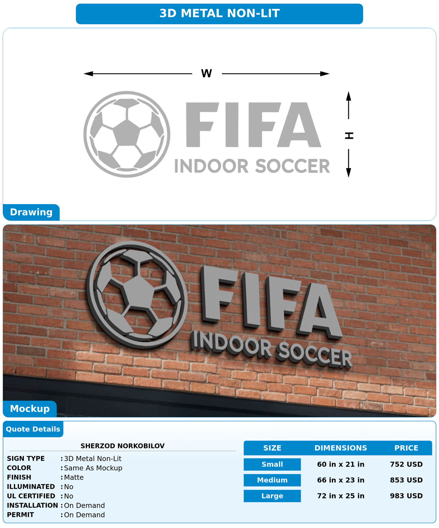 CUSTOM MOCKUP SIGN FOR Sherzod Norkobilov