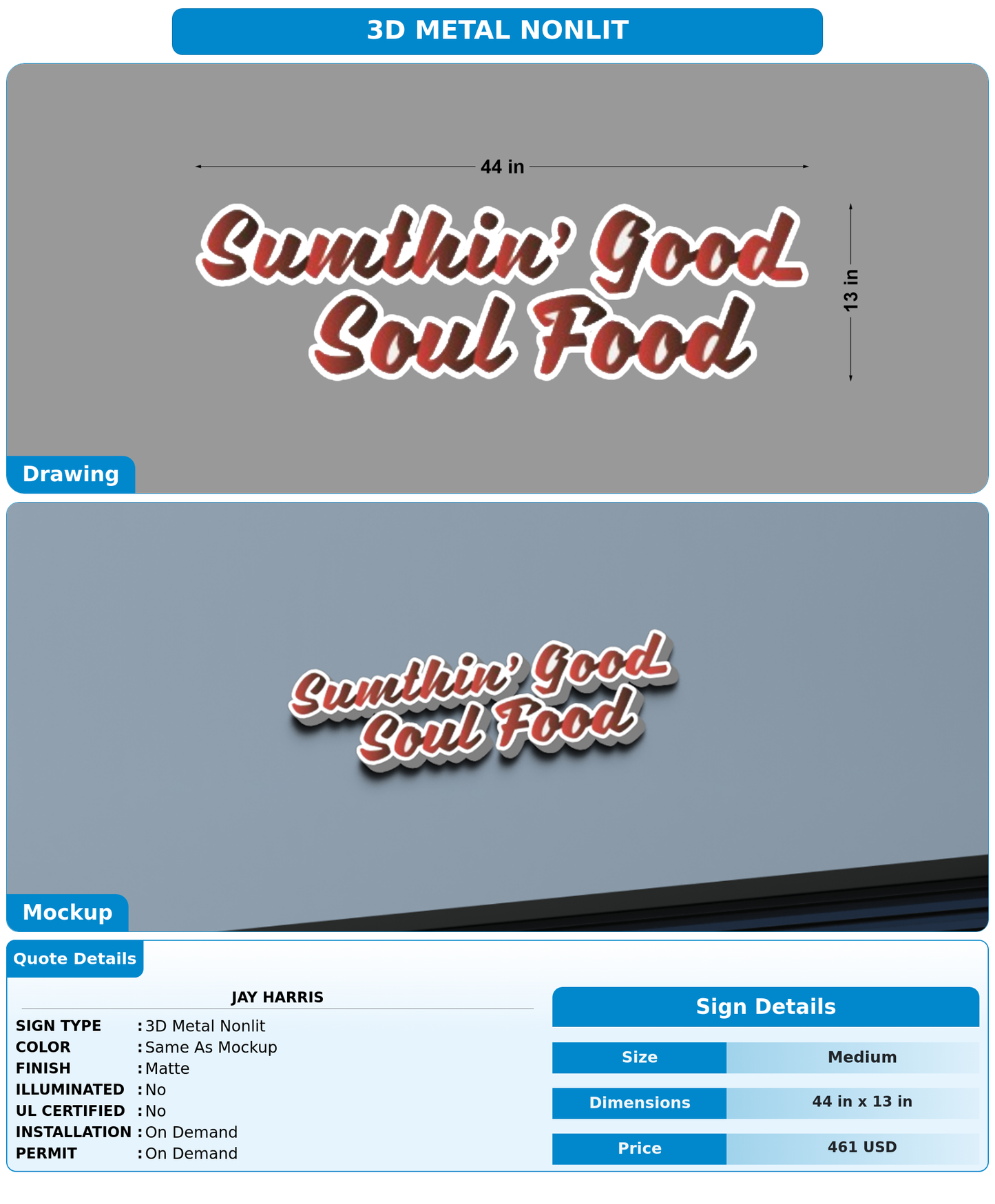 CUSTOM MOCKUP SIGN FOR Jay Harris