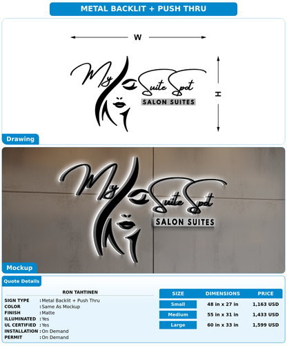 CUSTOM MOCKUP SIGN FOR Ron Tahtinen