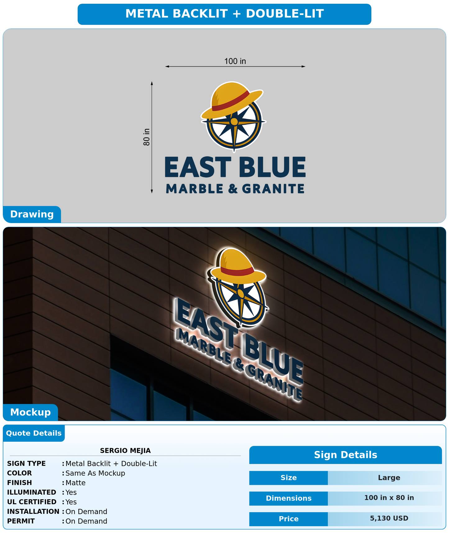 CUSTOM MOCKUP SIGN FOR Sergio Mejia