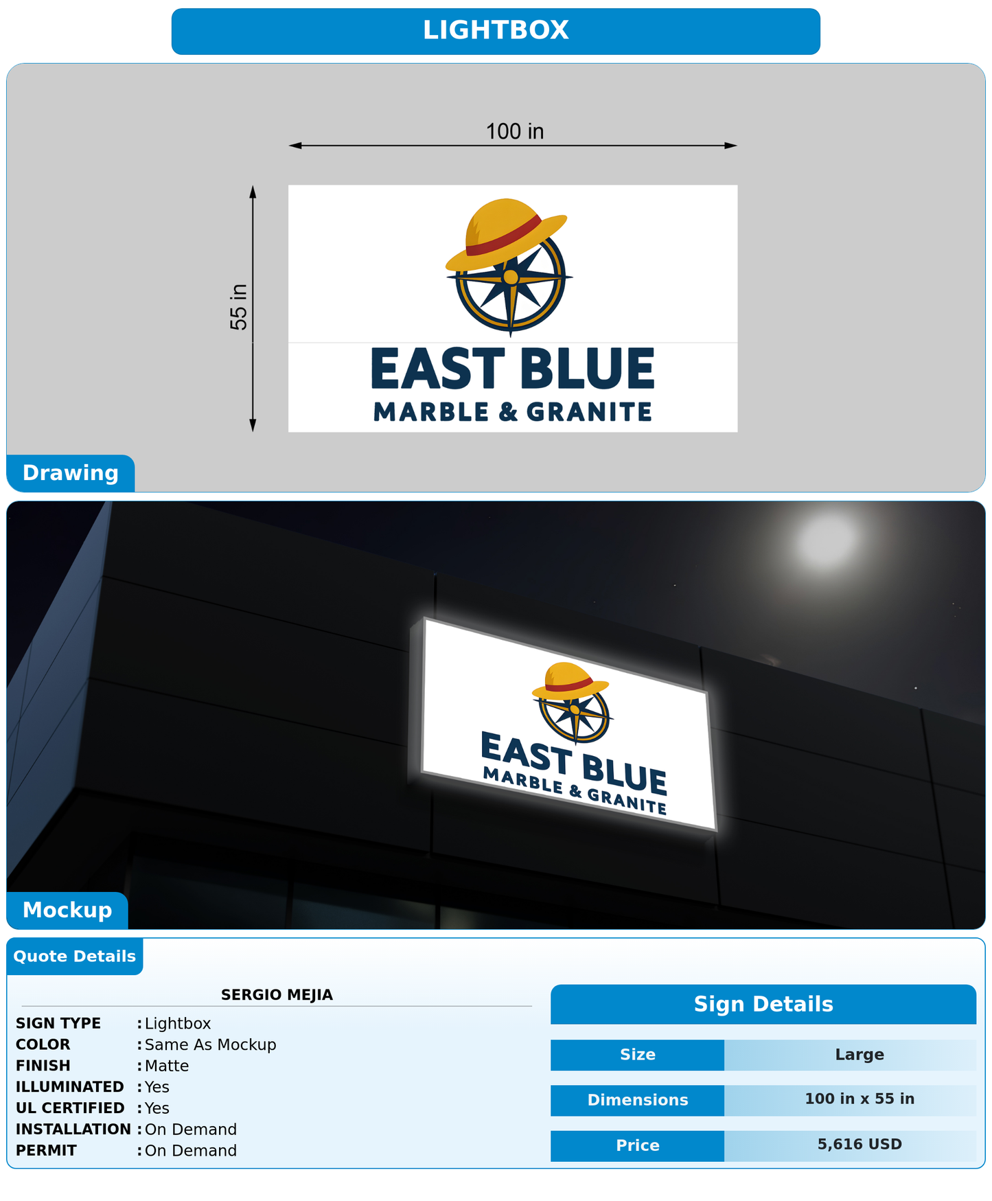 CUSTOM MOCKUP SIGN FOR Sergio Mejia