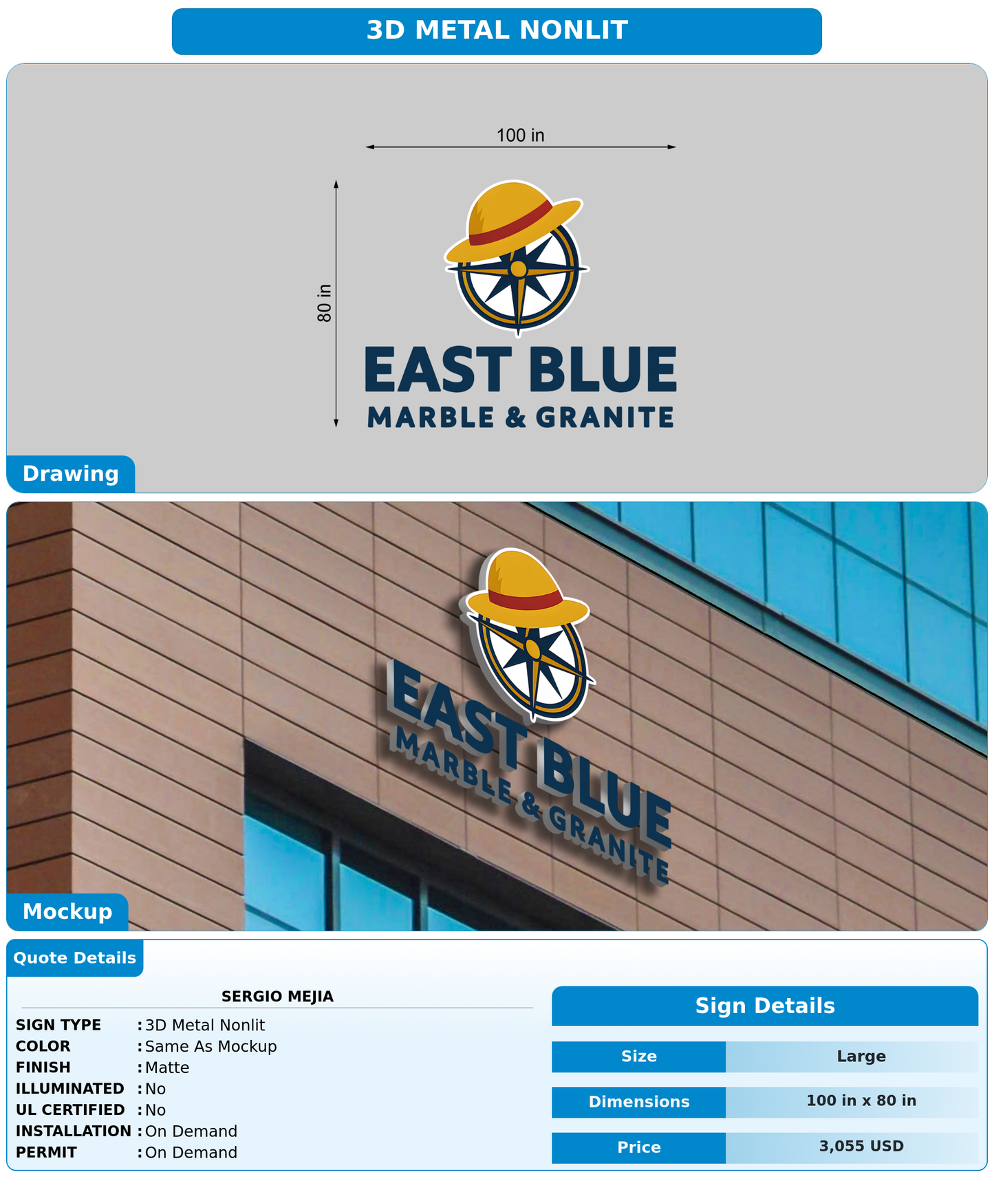 CUSTOM MOCKUP SIGN FOR Sergio Mejia