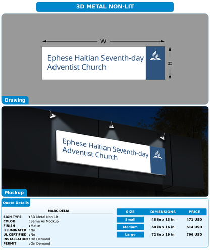 CUSTOM MOCKUP SIGN FOR Marc Delia