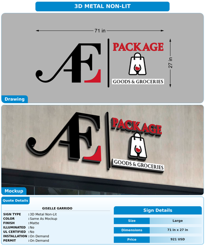 CUSTOM MOCKUP SIGN FOR Giselle Garrido