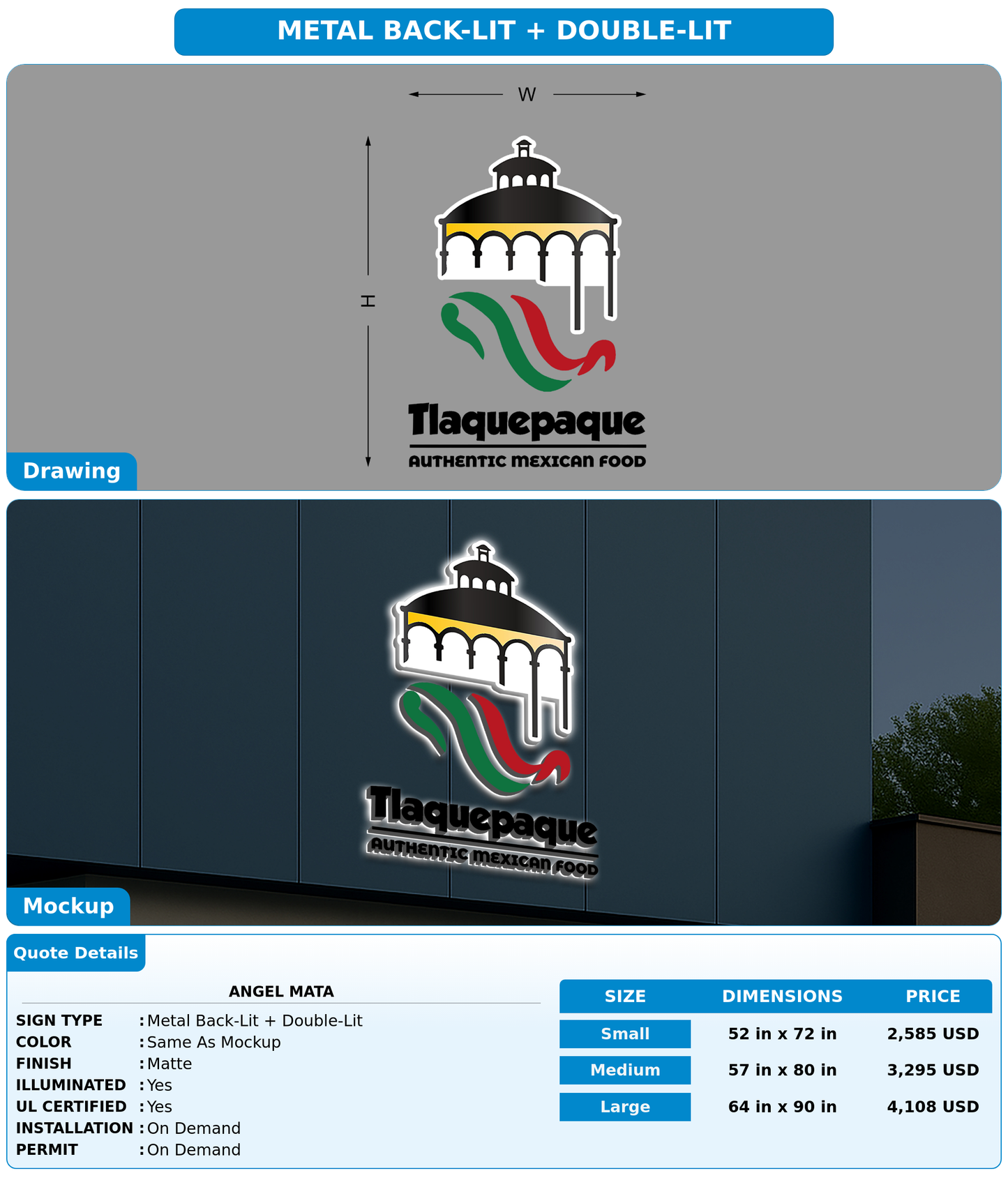 CUSTOM MOCKUP SIGN FOR Angel Mata