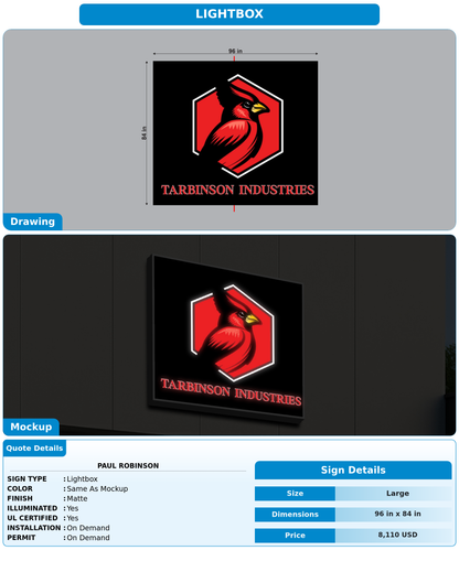 CUSTOM MOCKUP SIGN FOR Paul Robinson