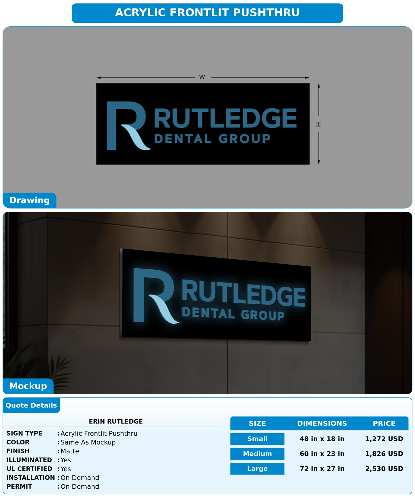 CUSTOM MOCKUP SIGN FOR Erin Rutledge
