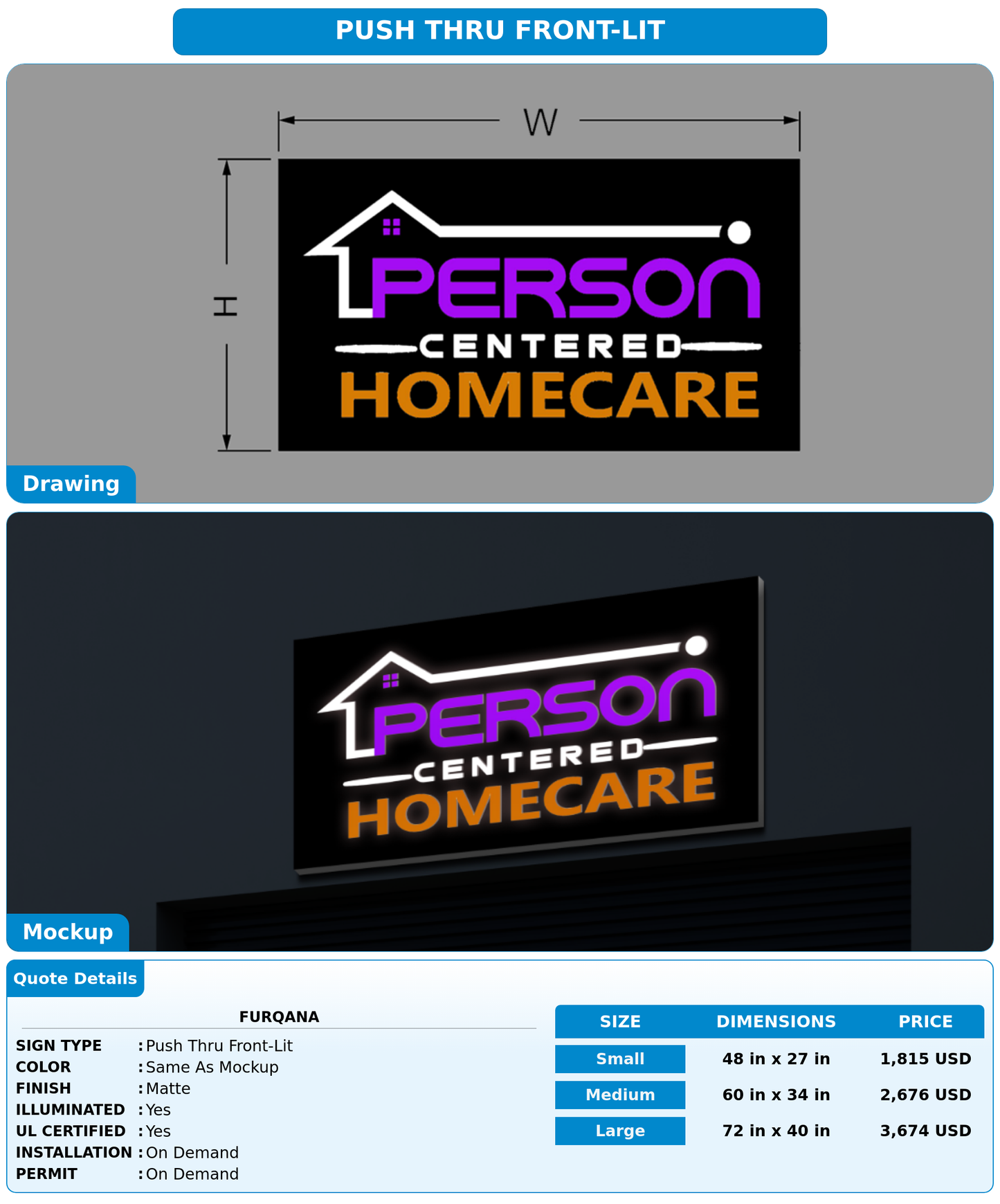 CUSTOM MOCKUP SIGN FOR Furqana