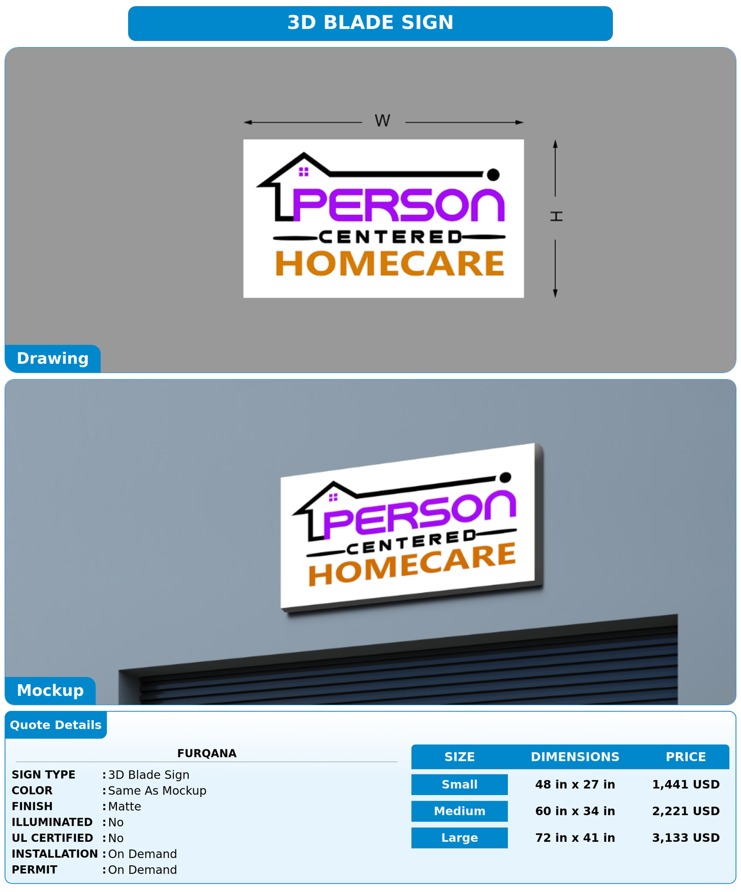 CUSTOM MOCKUP SIGN FOR Furqana