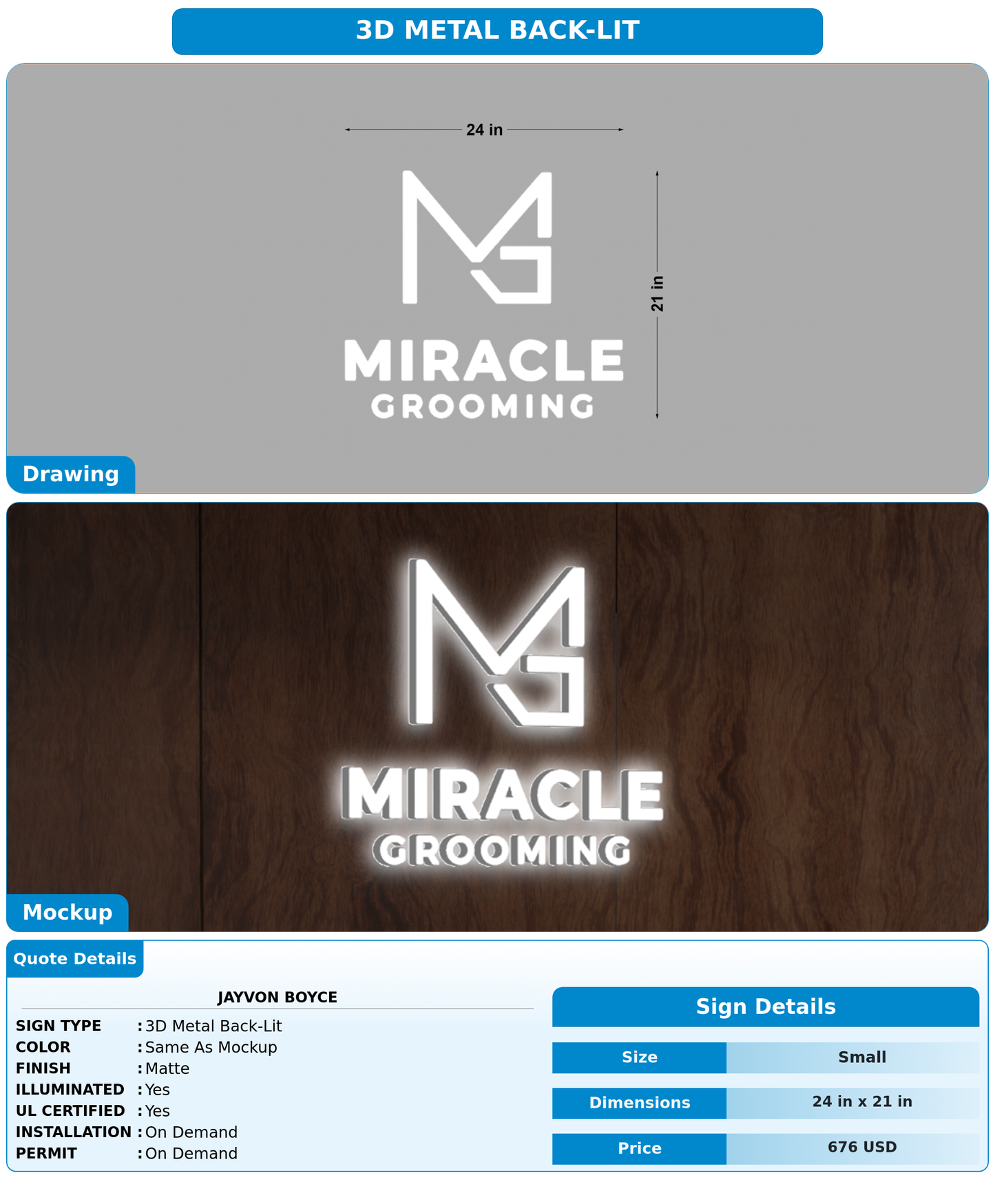 CUSTOM MOCKUP SIGN FOR Jayvon Boyce