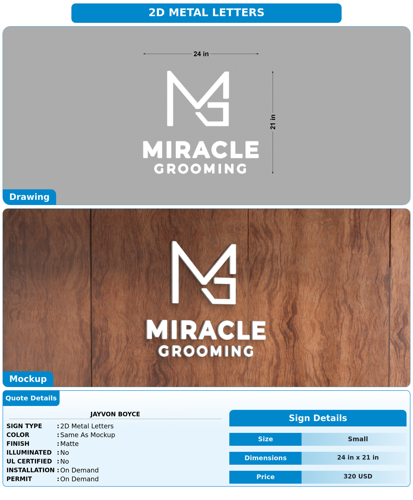 CUSTOM MOCKUP SIGN FOR Jayvon Boyce