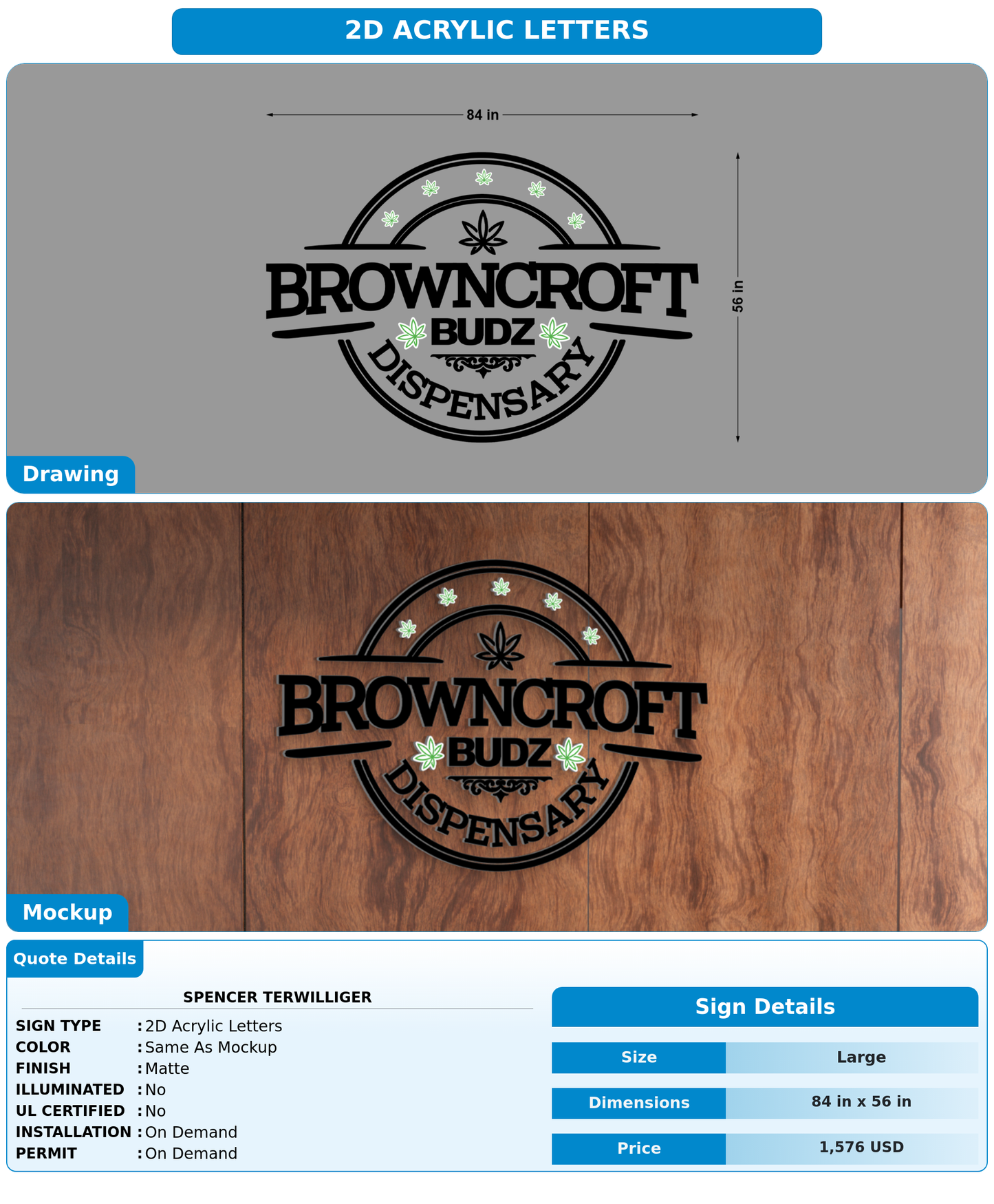 CUSTOM MOCKUP SIGN FOR Spencer Terwilliger