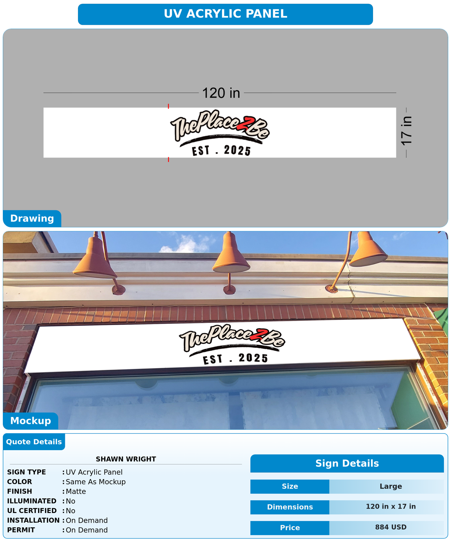CUSTOM MOCKUP SIGN FOR Shawn Wright