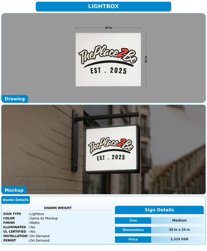 CUSTOM MOCKUP SIGN FOR Shawn Wright