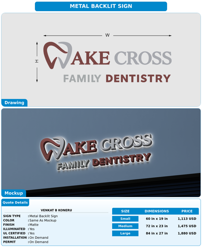 CUSTOM MOCKUP SIGN FOR Venkat B Koneru