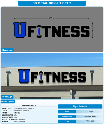 CUSTOM MOCKUP SIGN FOR Ishmael Hicks