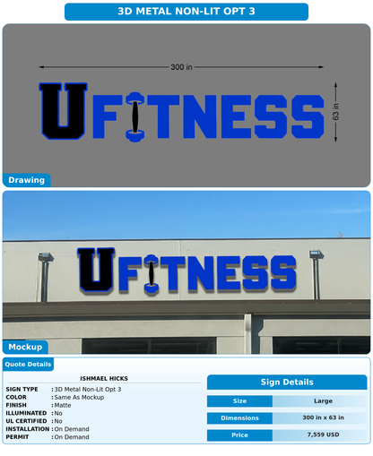 CUSTOM MOCKUP SIGN FOR Ishmael Hicks