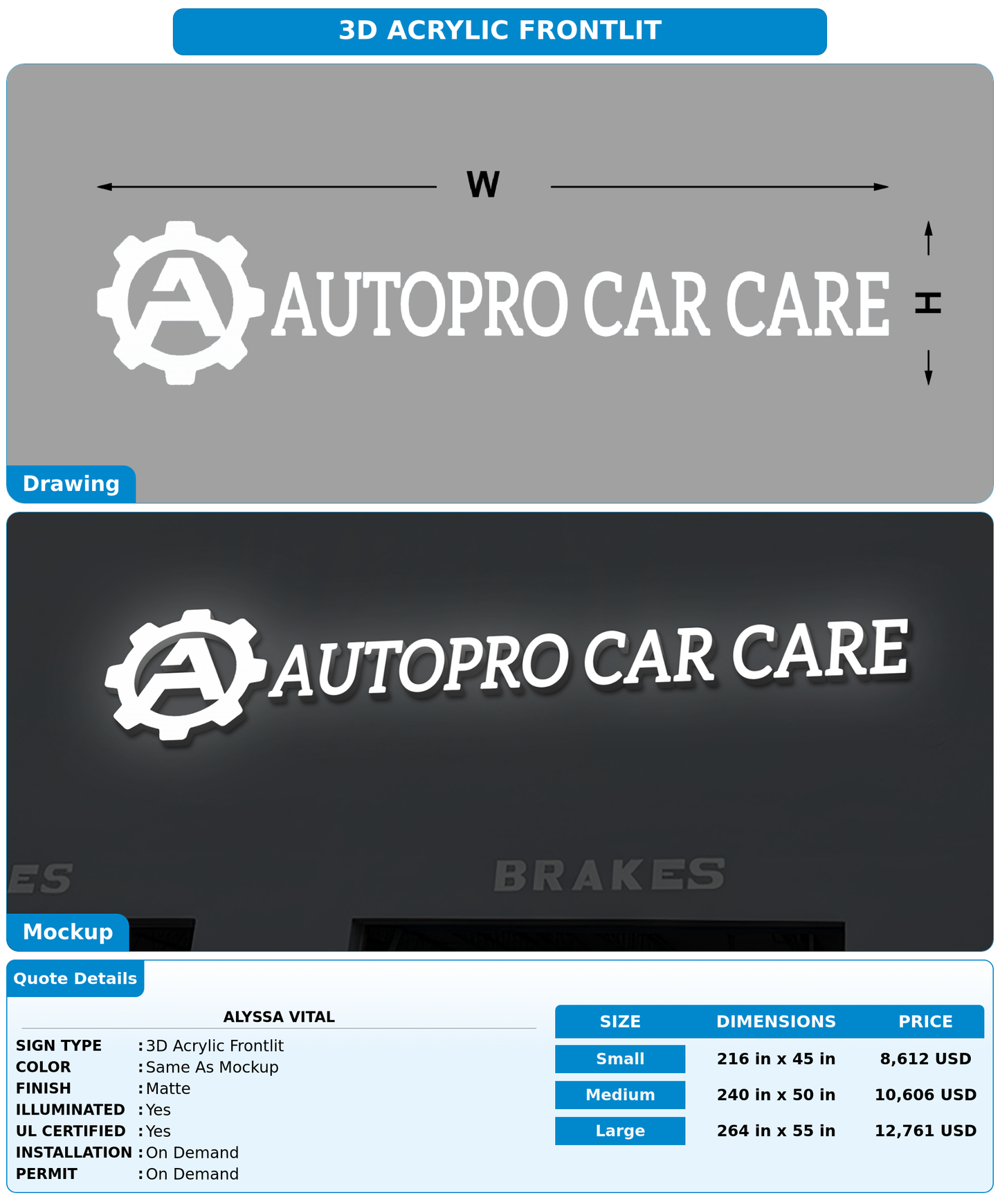 CUSTOM MOCKUP SIGN FOR Alyssa Vital