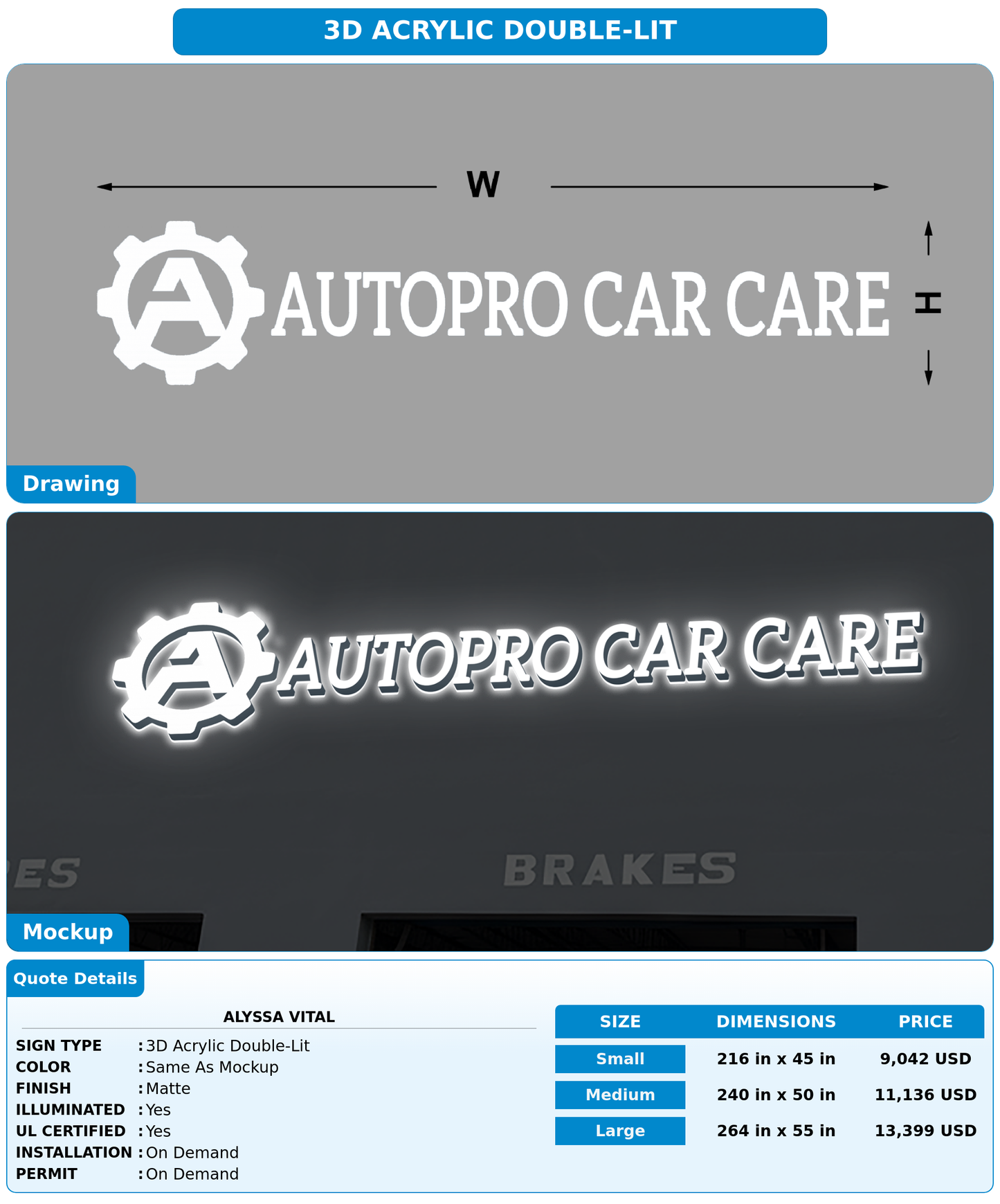 CUSTOM MOCKUP SIGN FOR Alyssa Vital