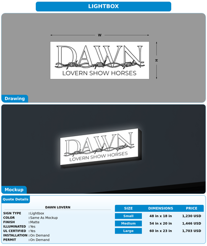 CUSTOM MOCKUP SIGN FOR Dawn Lovern