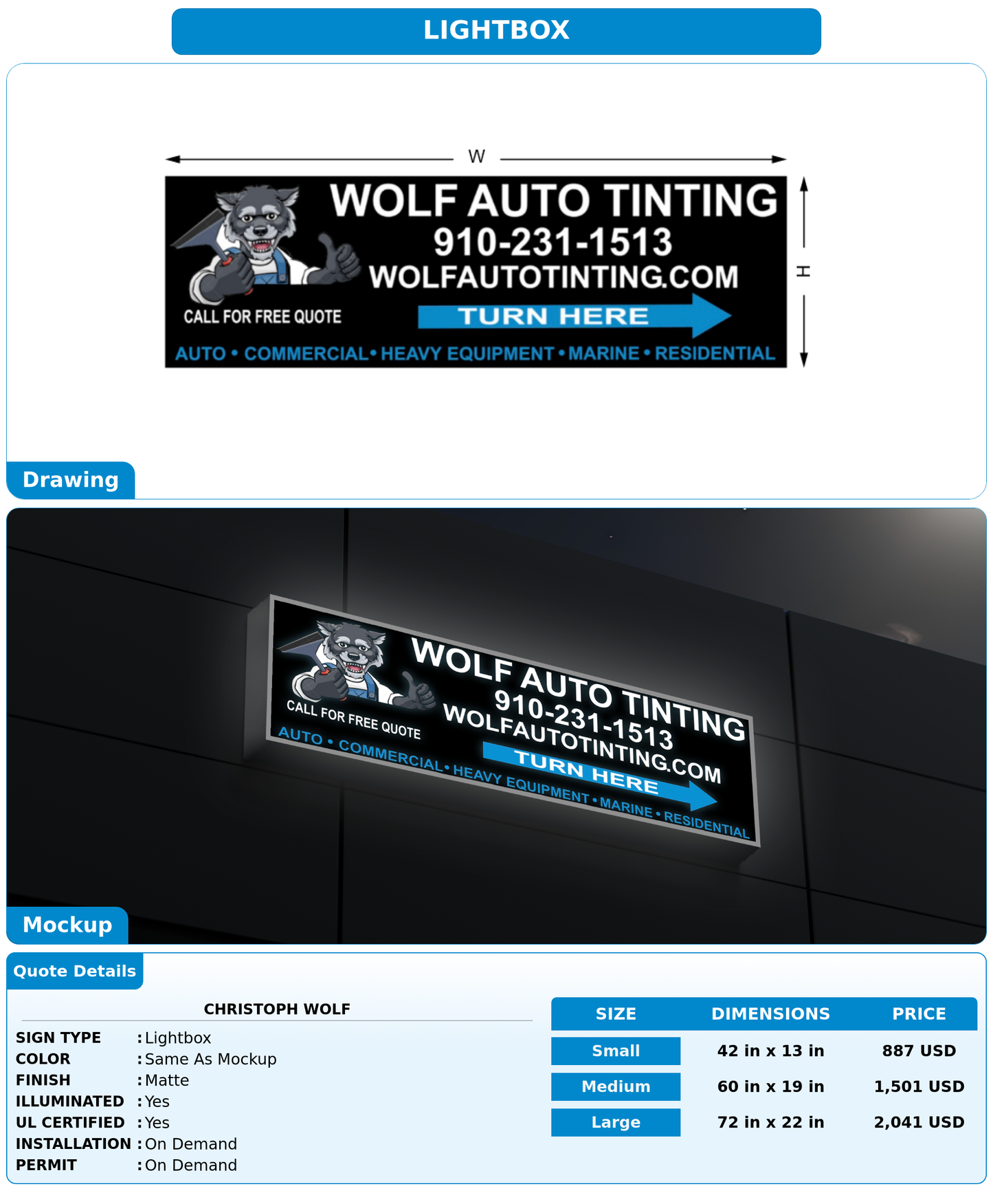CUSTOM MOCKUP SIGN FOR Christoph Wolf