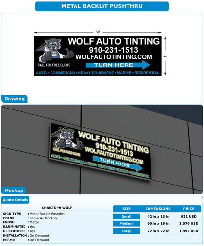 CUSTOM MOCKUP SIGN FOR Christoph Wolf