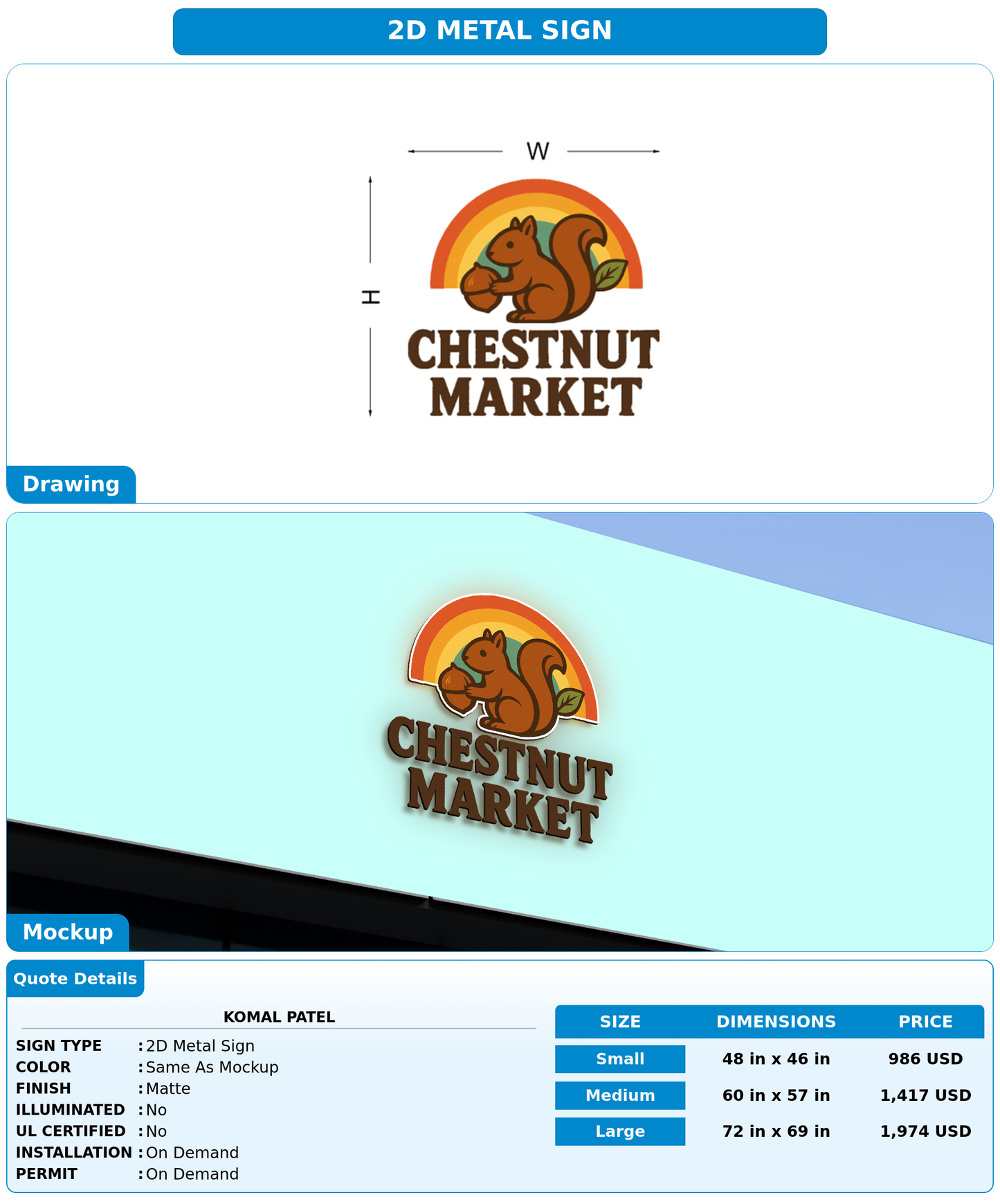 CUSTOM MOCKUP SIGN FOR Komal Patel