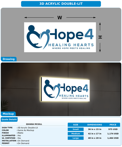 CUSTOM MOCKUP SIGN FOR Quiana  McGill