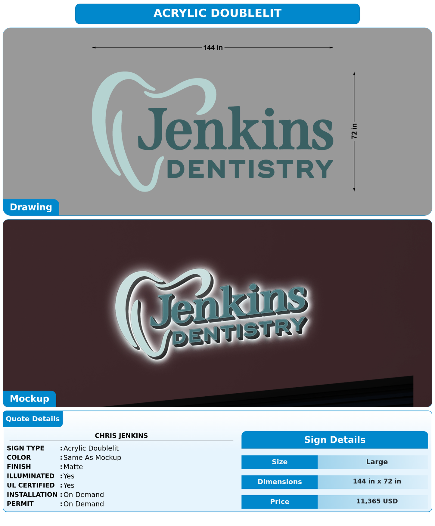 CUSTOM MOCKUP SIGN FOR Chris Jenkins